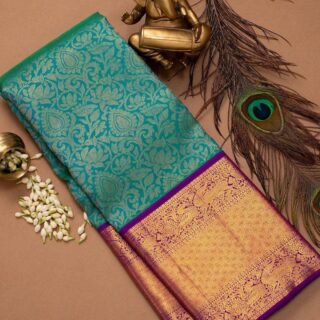 Murmurous Rama Soft Silk Saree With Elision Blouse Piece